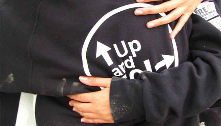 Volontari in azione con Up and Go!2
