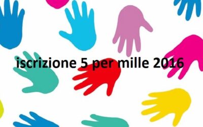 Iscrizione 5 per mille 2016