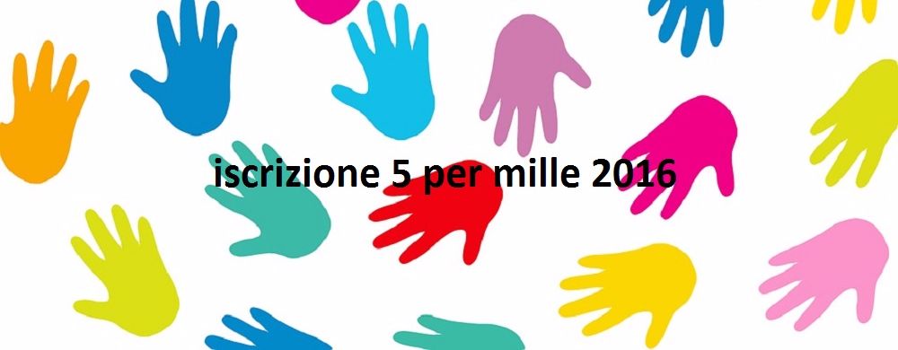 Iscrizione 5 per mille 2016