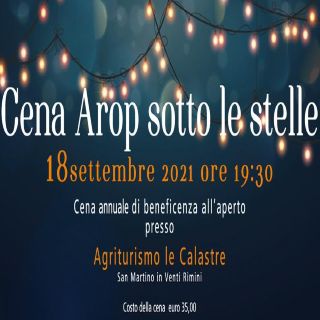 Cena Arop sotto le stelle
