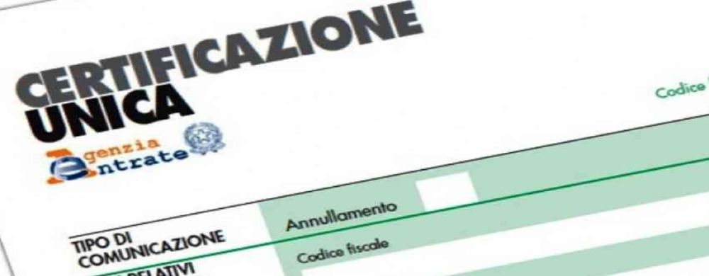 Scadenza: certificazione unica