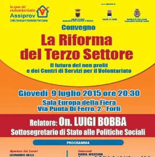 Forlì 9-7: incontro riforma Terzo settore