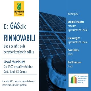 Dal gas alle rinnovabili