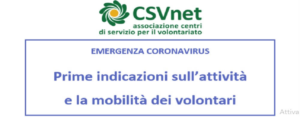 Linee guida per i volontari