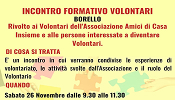 Amici di Casa Insieme cerca volontari