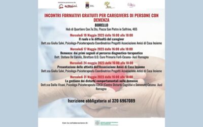 Incontri per caregivers di anziani con demenza