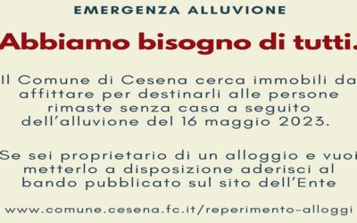 Cesena: cercasi alloggi sfitti per famiglie alluvionate