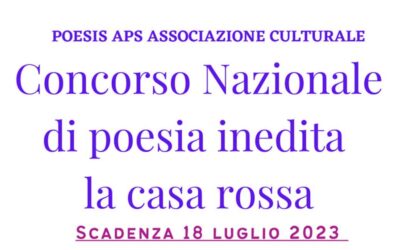 Concorso poesia inedita La casa rossa 2023