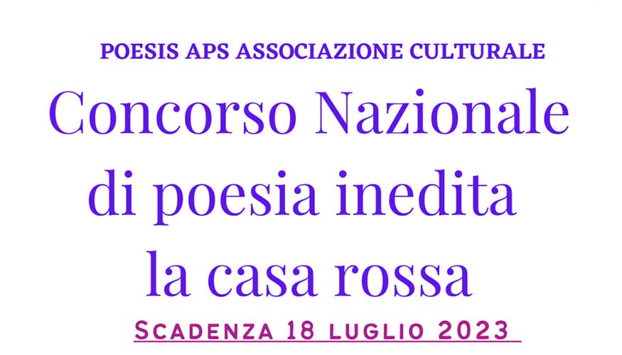 Concorso poesia inedita La casa rossa 2023