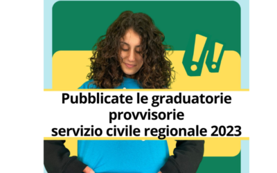 Graduatorie provvisorie candidati – Servizio Civile Regionale 2023