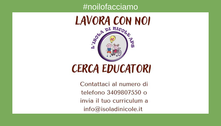 Cercasi educatori per L’isola di Nicole