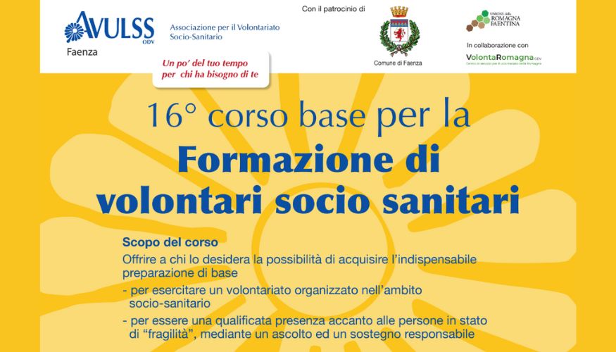 Formazione per volontari socio sanitari