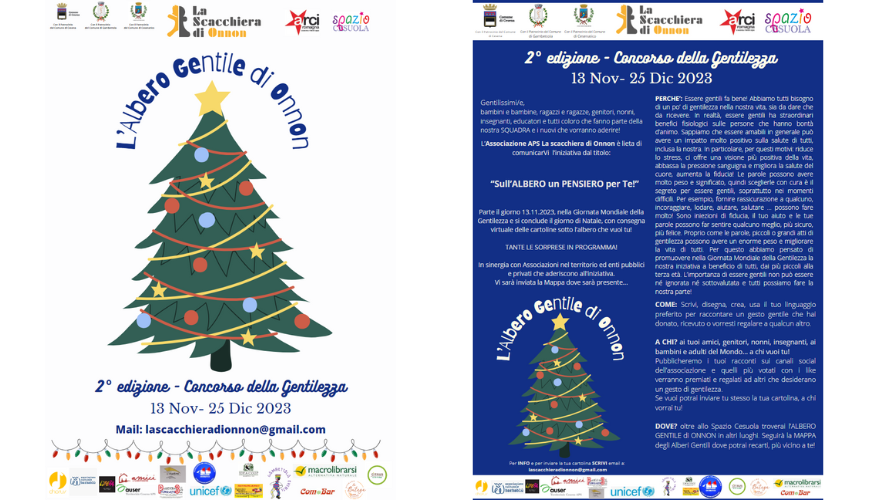 Cartolina e albero gentile di Onnon
