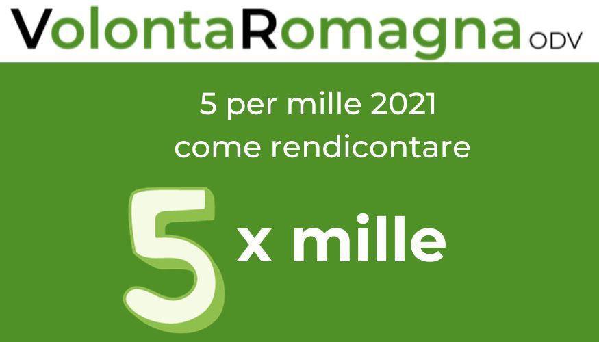5 per mille 2021 come rendicontare