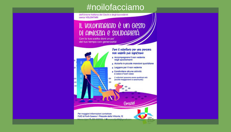 L’Unione Italiana dei Ciechi e Ipovedenti cerca volontari