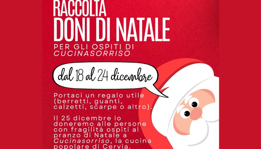 Cucina sorriso raccoglie doni