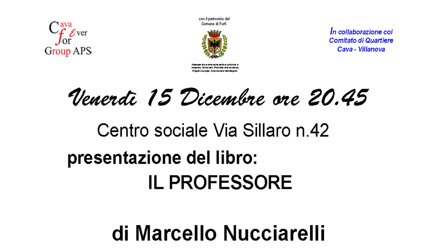 Presentazione libro “Il professore” e mostra “Cogitatio”