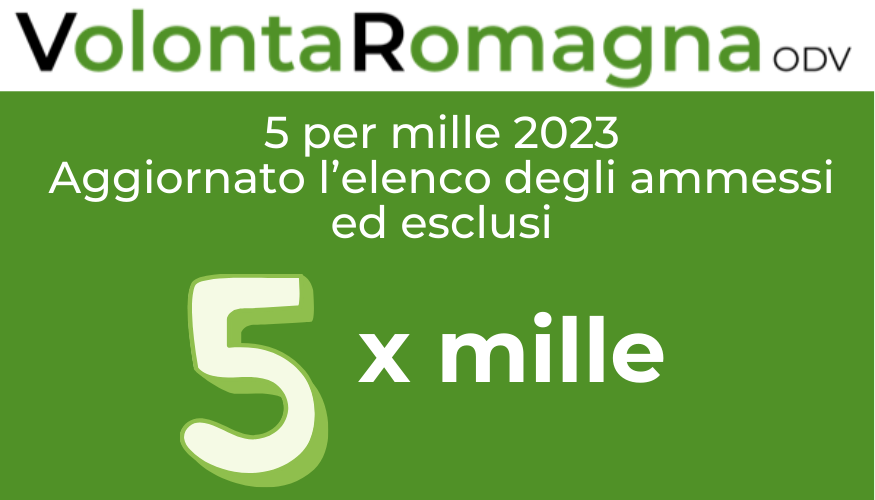 5 per mille 2023: aggiornato l’elenco degli ammessi ed esclusi 