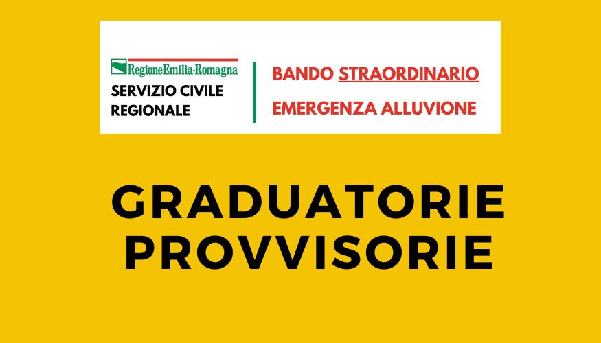Graduatorie provvisorie servizio civile Regionale “Romagna mia”