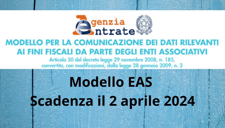 Non profit e invio modello Eas 2024