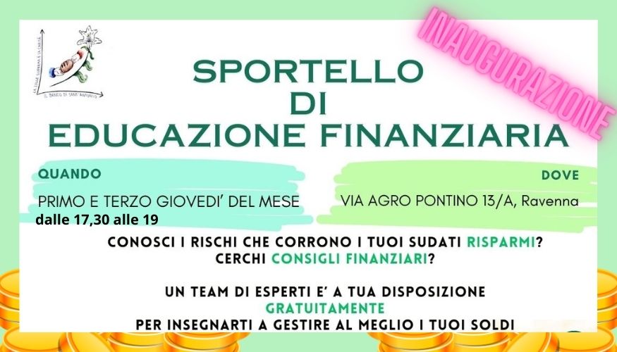 Inaugura lo sportello di educazione finanziaria