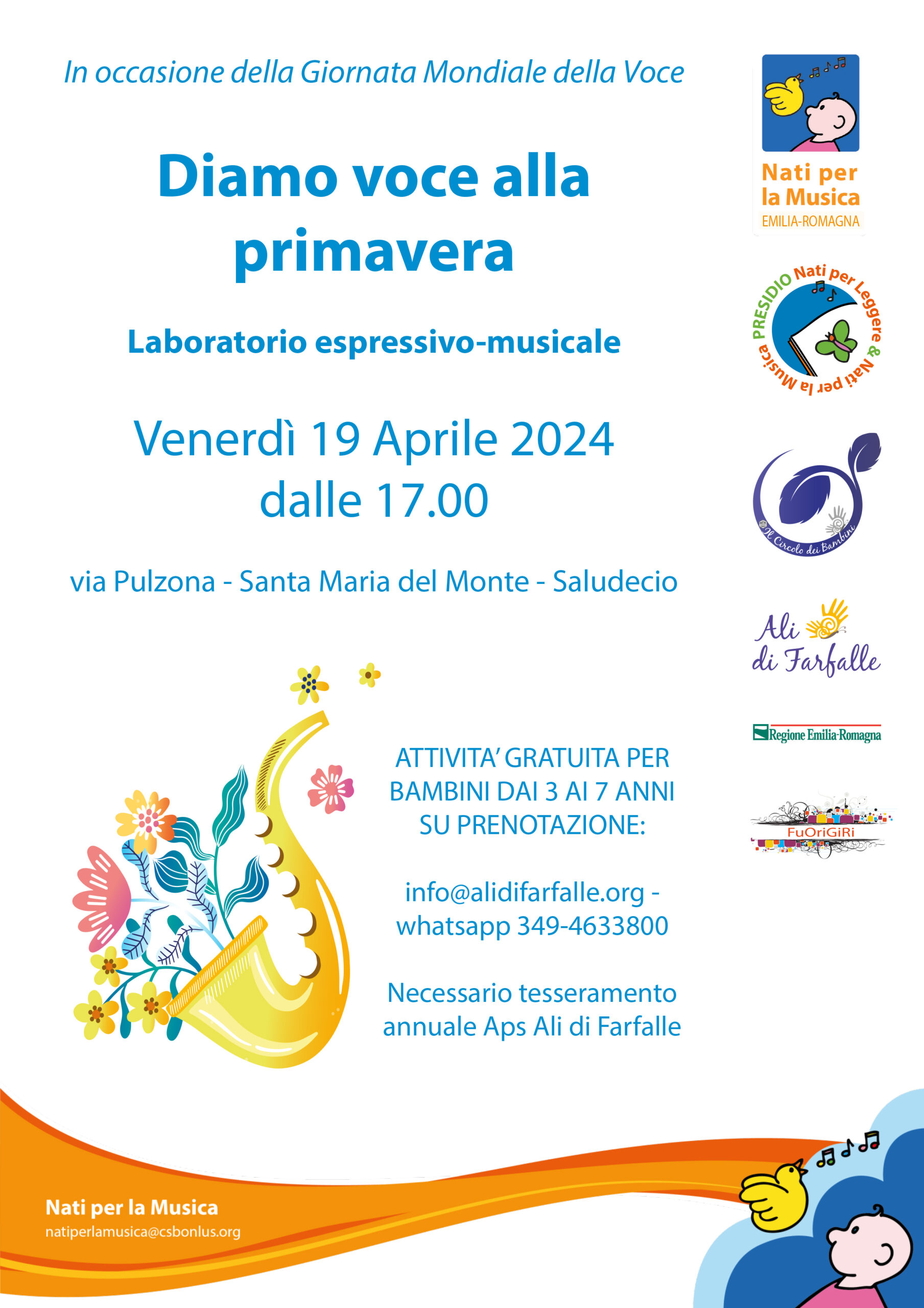 Diamo voce alla primavera copia Evento per la giornata mondiale della voce.