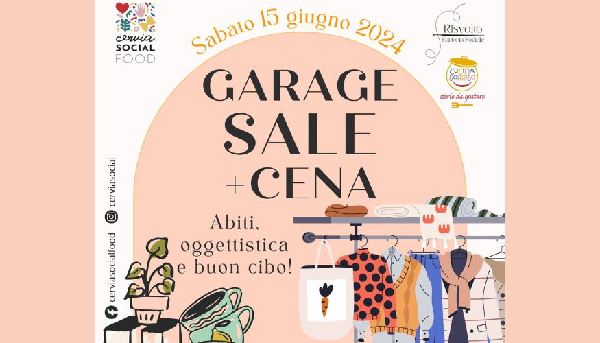 Garage sale e cena solidali