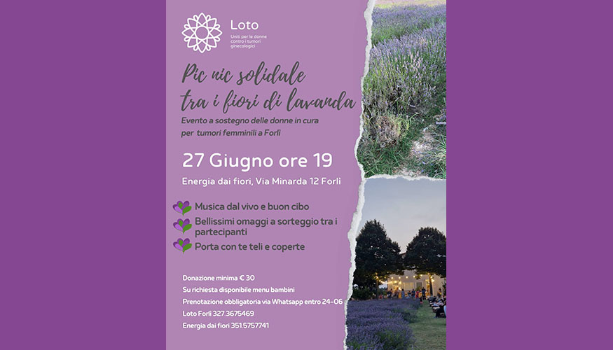 Picnic solidale tra i fiori di lavanda