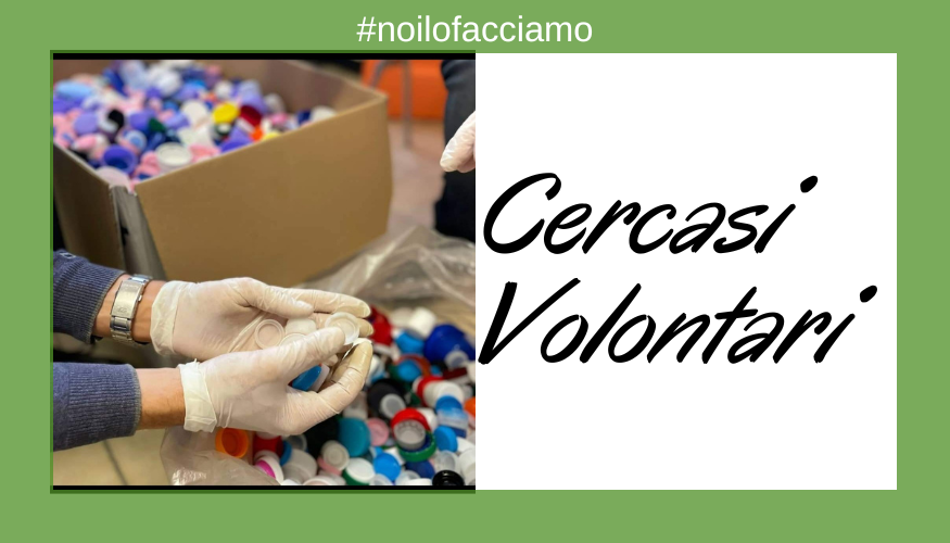 Volontari per smistamento tappi