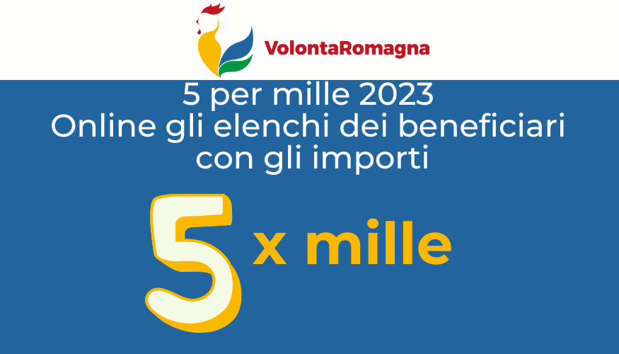 Online gli elenchi dei beneficiari del 5 per mille 2023