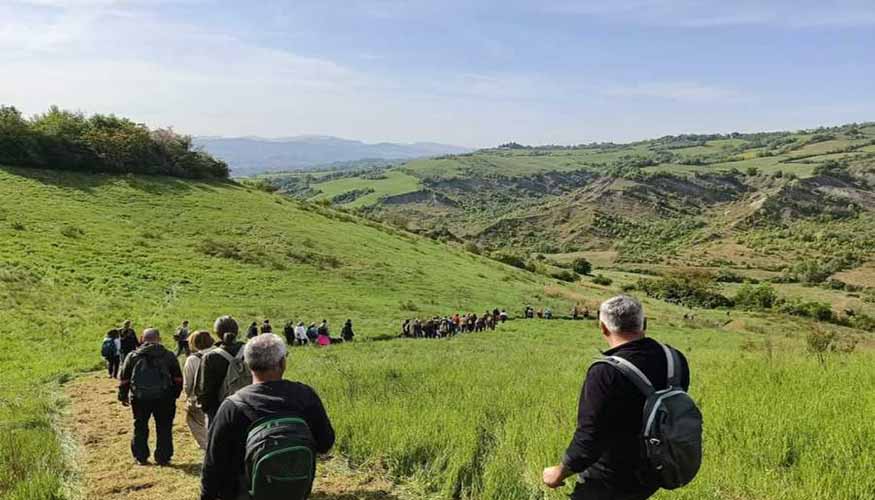 Trekking sul sentiero del minatore