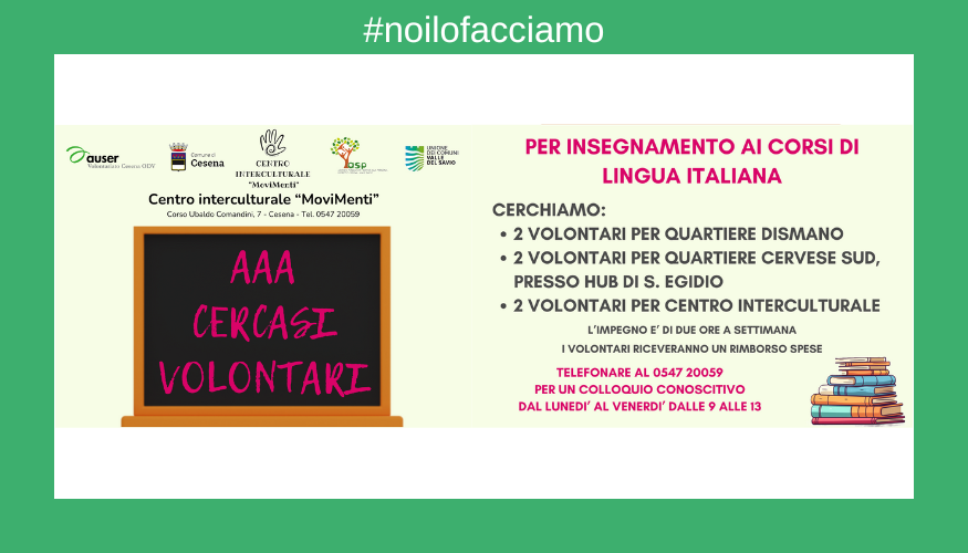 Volontari per corso di italiano
