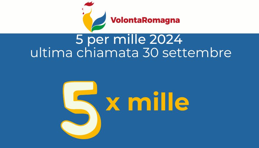 5 per mille 2024 ultima chiamata