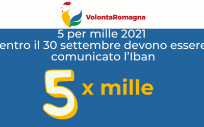 5 per mille 2021: entro il 30 settembre comunicare Iban