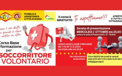Corso base – volontari in Pubblica assistenza