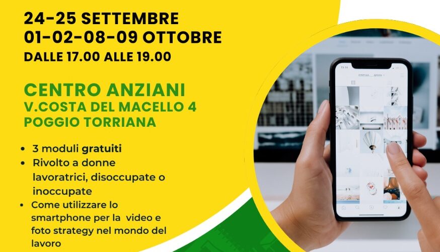 Poggio Torriana (Rn): dal 25 settembre al 9 ottobre conferenze rivolte alle donne sulle potenzialità della tecnologia