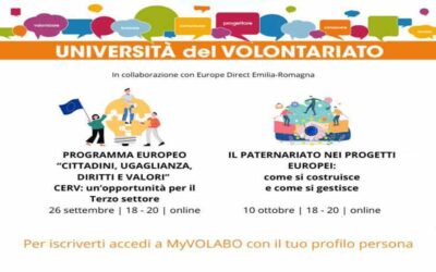 Seminari dedicati alle opportunità europee per le associazioni