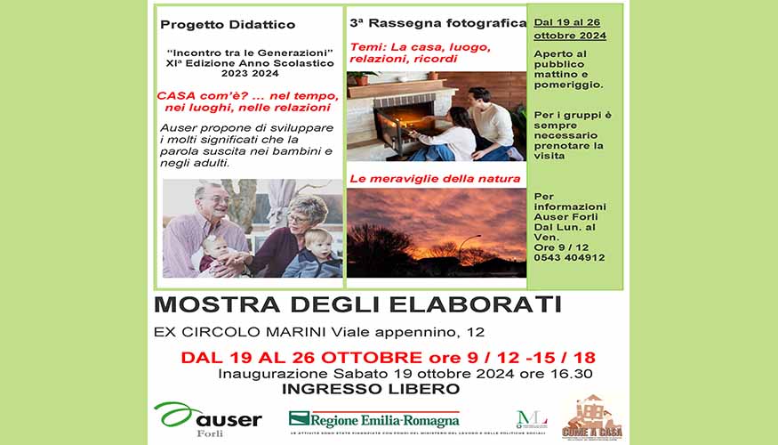 Mostra elaborati progetto “Incontro tra le generazioni”