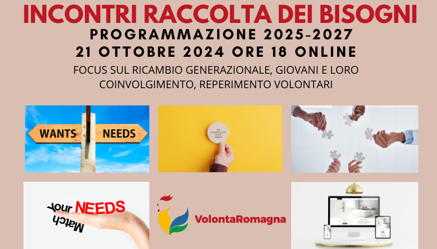 Incontri di raccolta bisogni 2025-2027