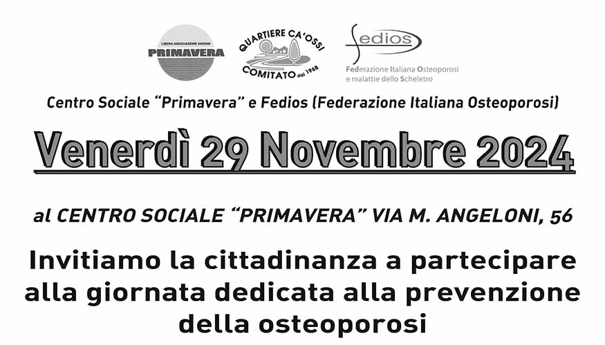 Prevenzione osteoporosi