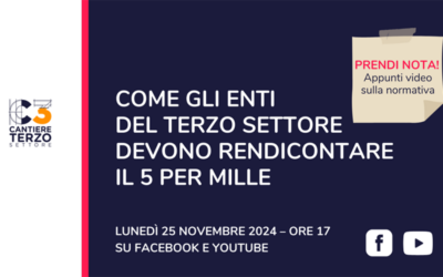 Come gli enti del Terzo settore devono rendicontare il 5 per mille