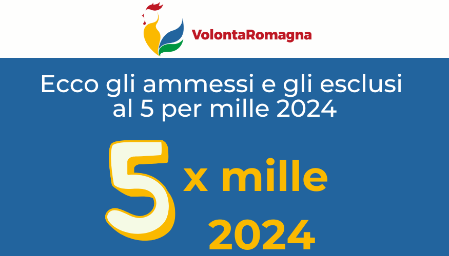 Ammessi e esclusi al 5 per mille 2024