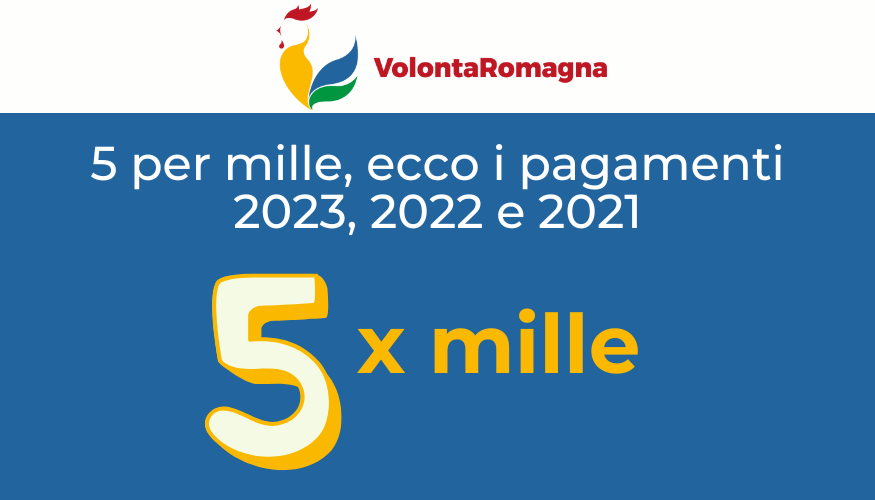 5 per 1000: pagamenti 2023, 2022 e 2021