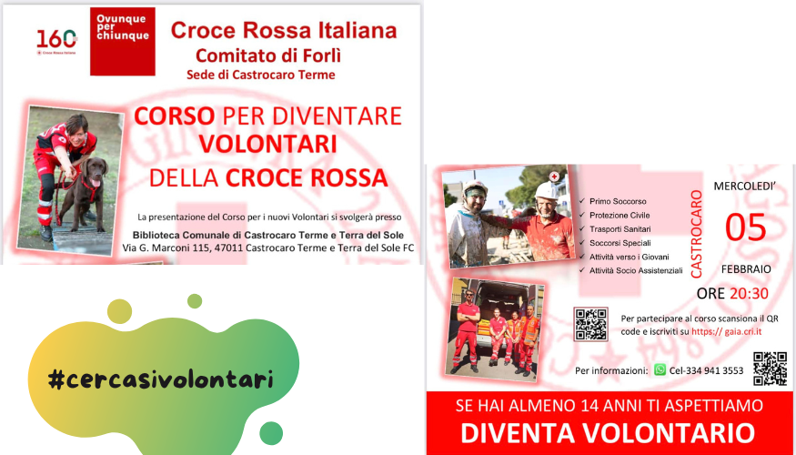 Diventa Volontario della Croce Rossa – Castrocaro Terme