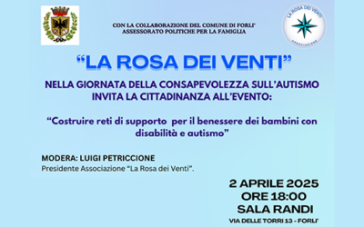 Giornata della Consapevolezza sull’Autismo: associazione La Rosa dei venti