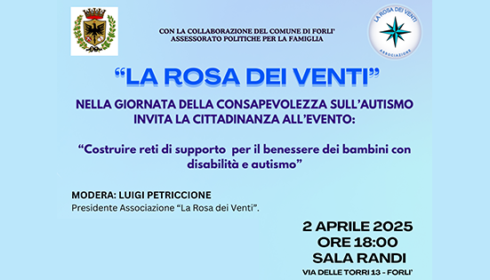 Giornata della Consapevolezza sull’Autismo: associazione La Rosa dei venti