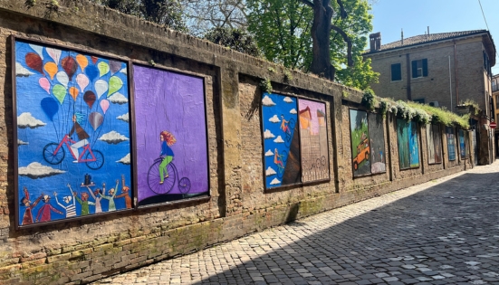 Mostra open air sulla bici