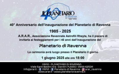 40° anniversario al Planetario