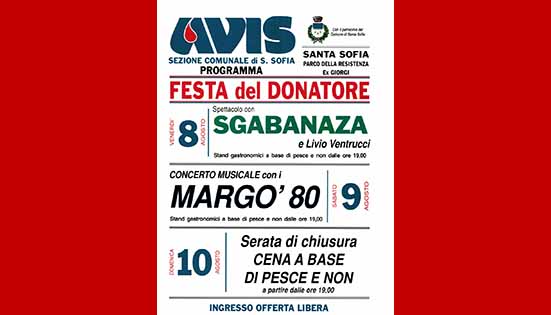 Festa del donatore a Santa Sofia