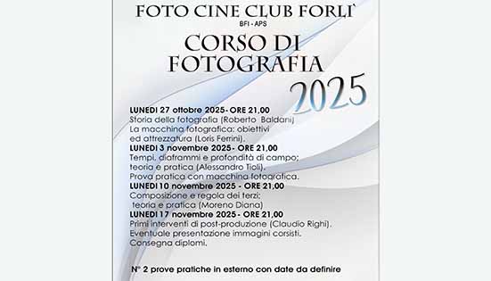 Corso di fotografia 2025